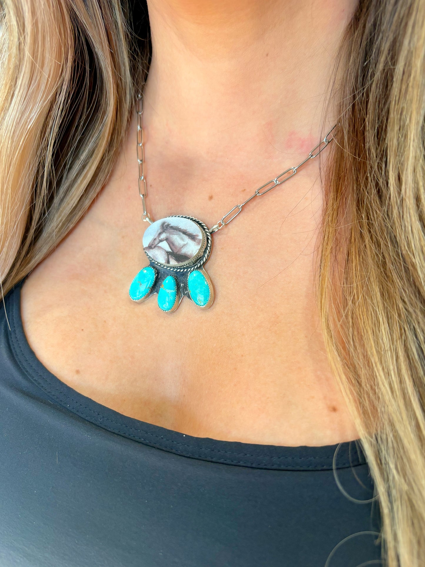 Wild horses necklace