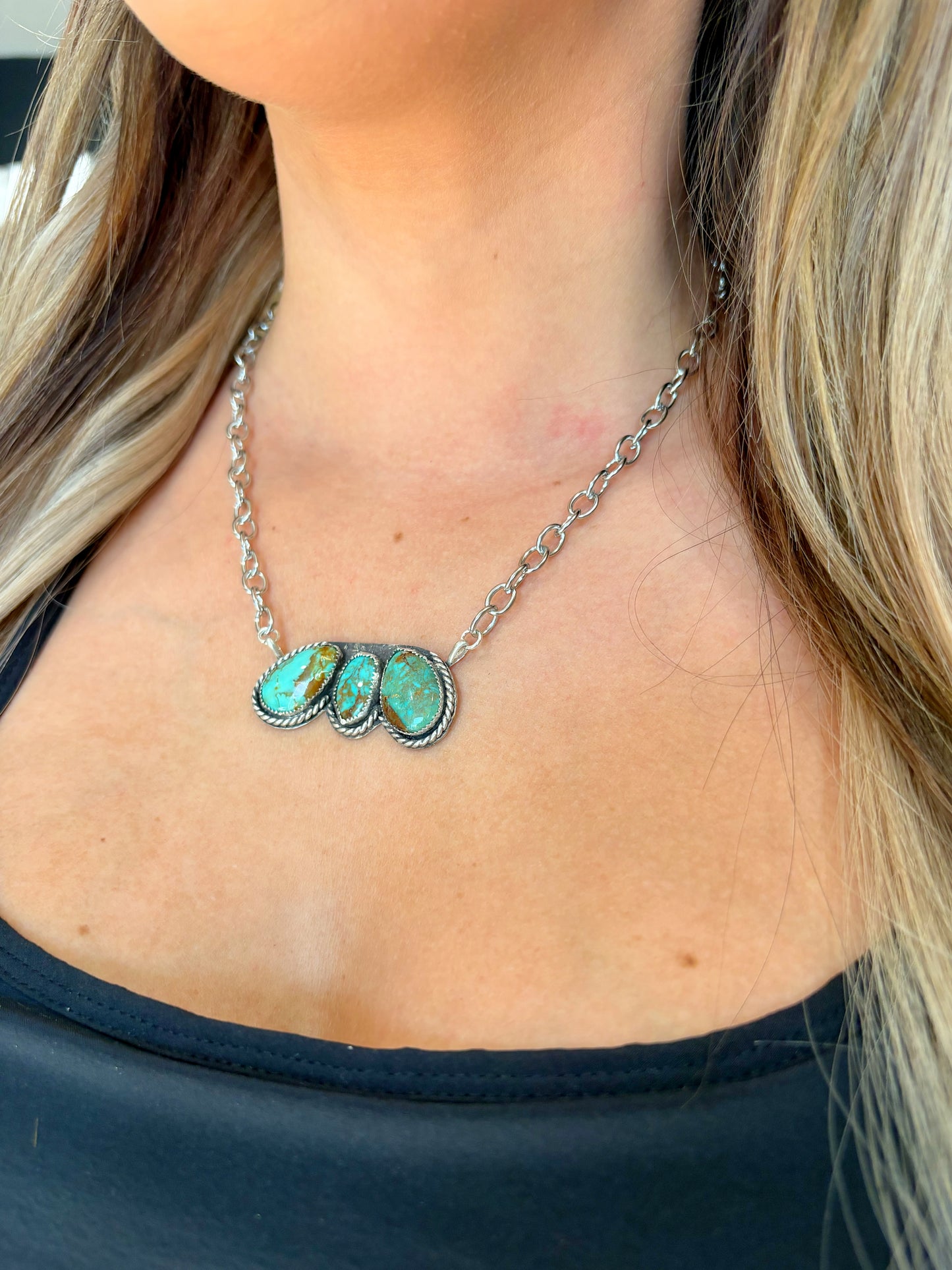 Royston three stone necklace