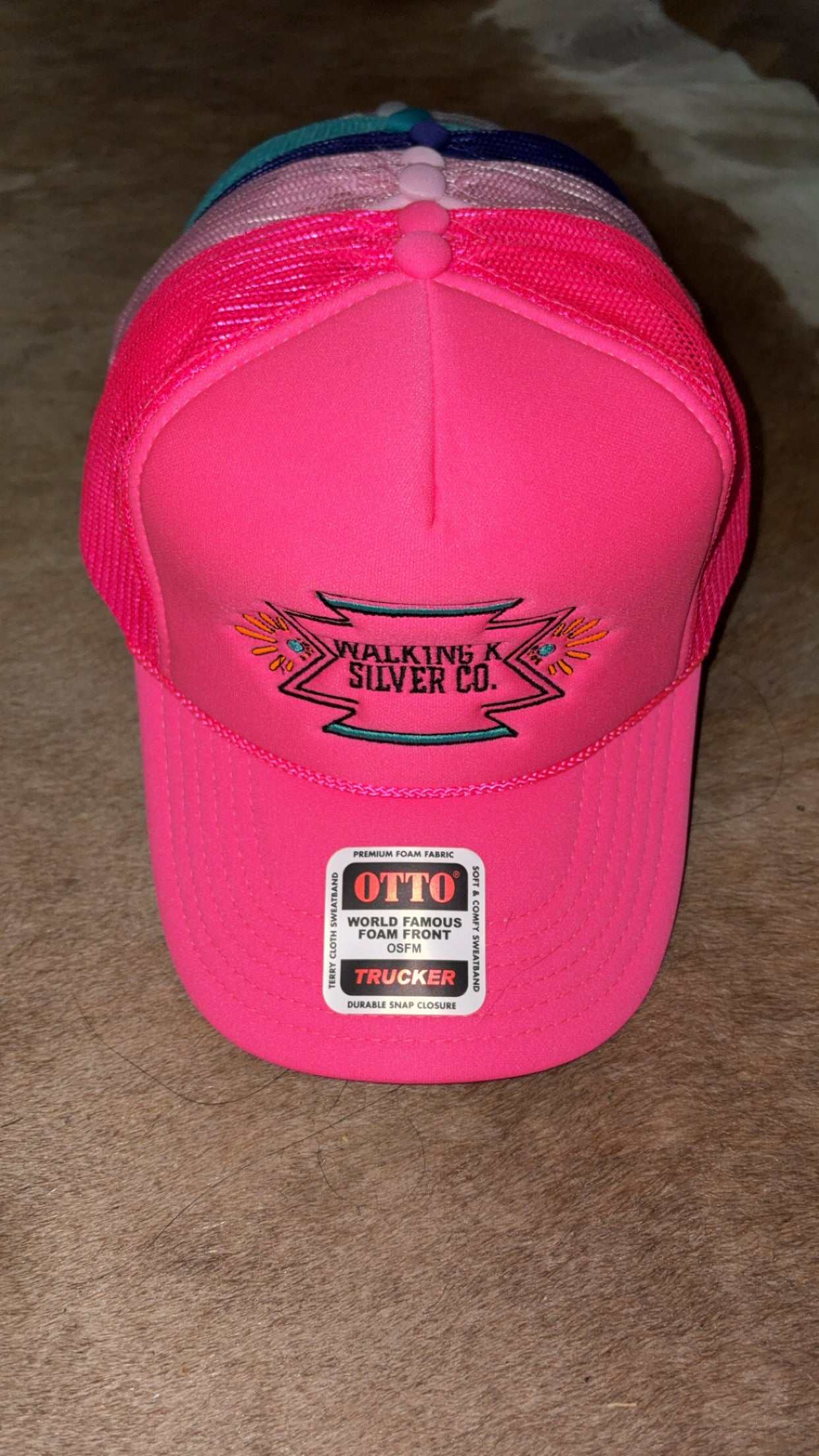 Walking k silver co trucker hat