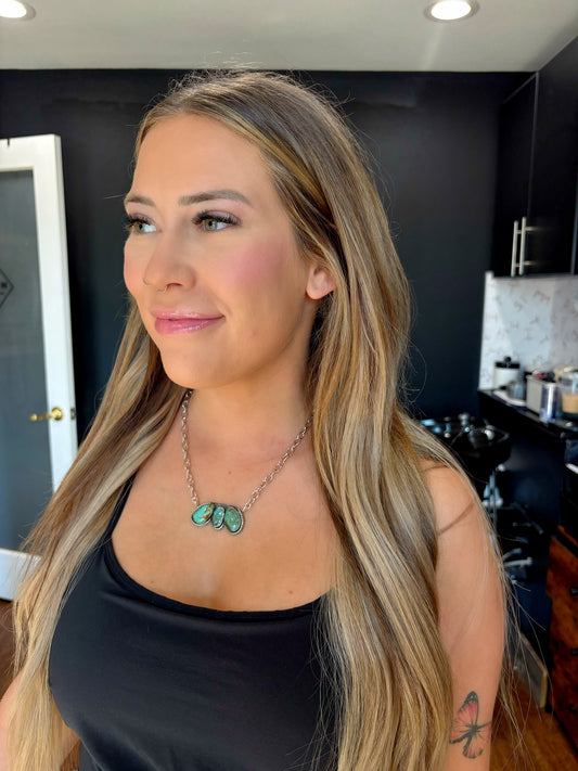 Royston three stone necklace