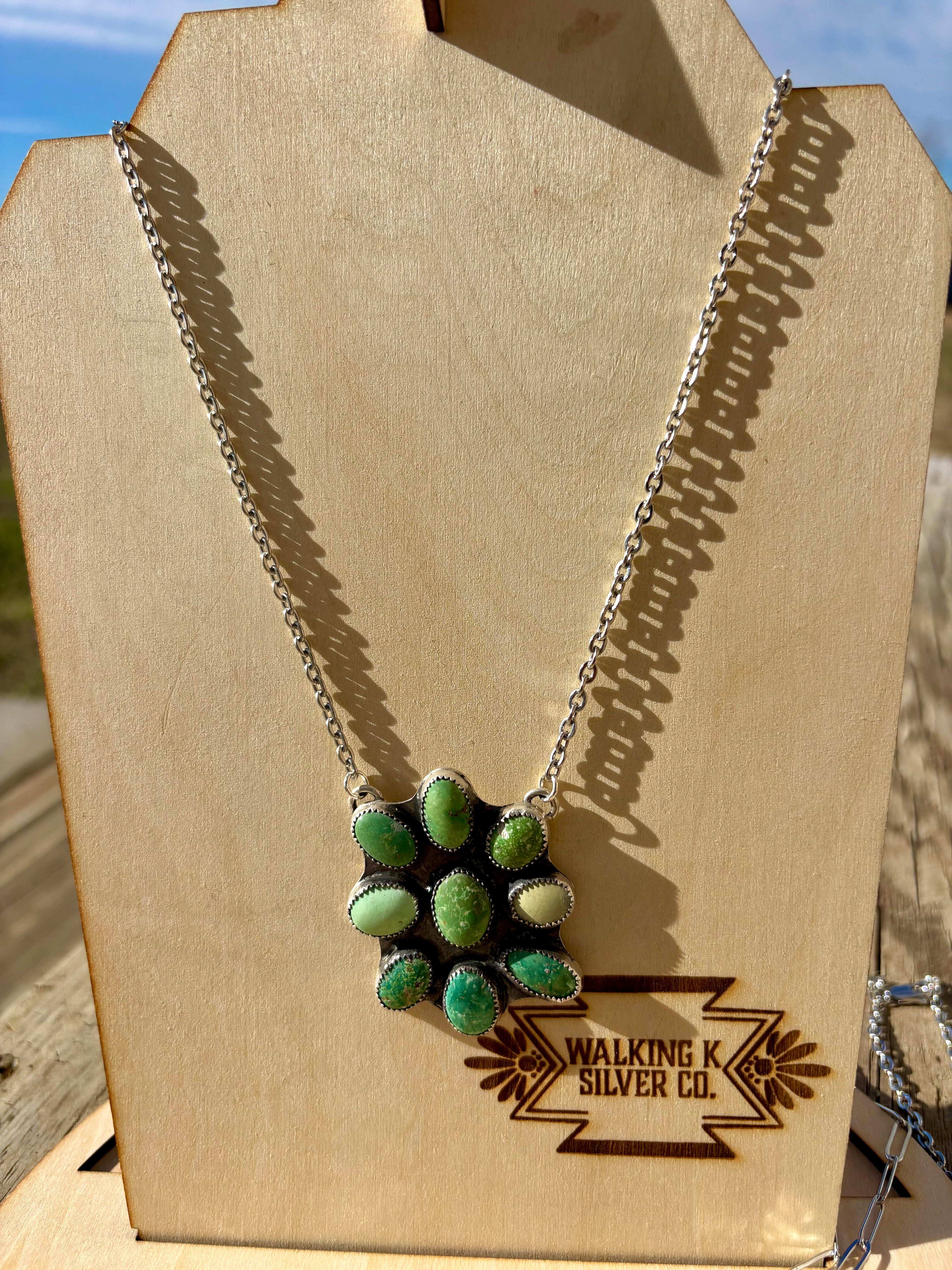 The Adeline Emerald Valley Cluster necklace